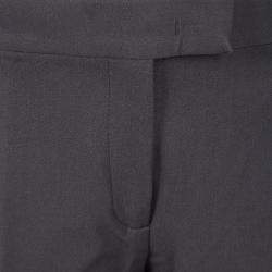 Joseph Slate Grey Stretch Gabardine Finley Regular Fit Trousers L
