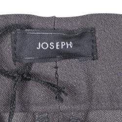 Joseph Slate Grey Stretch Gabardine Finley Regular Fit Trousers L