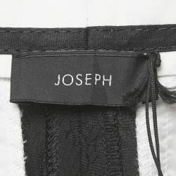 Pre Owned Joseph Black Matt Reptile Jacquard Silk Trousers S