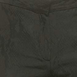 Pre Owned Joseph Black Matt Reptile Jacquard Silk Trousers S