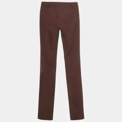 Pre Owned Joseph Burgundy Stretch Gabardine Nino Pants S