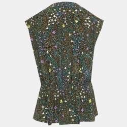 Pre Owned Joseph Black Silk Lionel Tellis Floral Top M