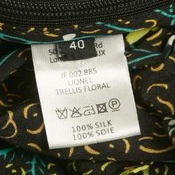 Pre Owned Joseph Black Silk Lionel Tellis Floral Top M