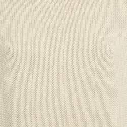 Pre Owned Joseph Beige Rib Knit Turtle Neck Sweater M