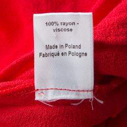 Joseph Red Crepe Noodle Strap Cross Back Naomi Dress M