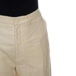 Joseph Beige Linen Wide Leg Ferguson Pants S