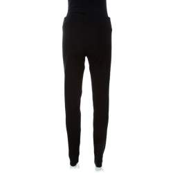 Pre Owned Joseph Black Stretch Gabardine Leggings L