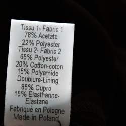 Pre Owned Joseph Black Stretch Crepe Pleated Lace Courtney Skirt M