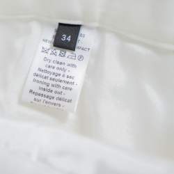 Joseph White Cotton Blend Bing Court Cropped Stretch Trousers S