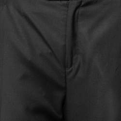 Joseph Black Wool Rocker- Super 100 Wide Leg Pants L 