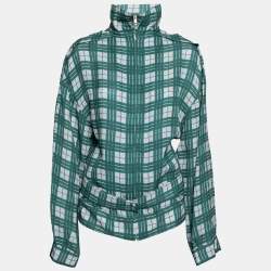 Joseph Green Check Silk Lightweight Belted Jacket M
