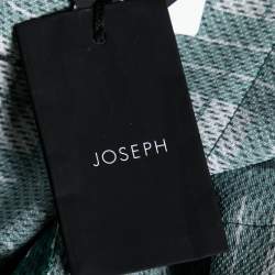 Joseph Green Check Silk Lightweight Belted Jacket M