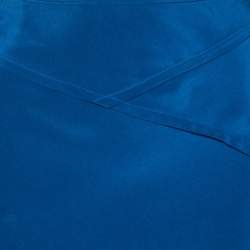 Joseph Blue Silk Hala Midi Skirt M
