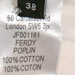 Pre Owned Joseph Cream Cotton Straight Leg Pants M