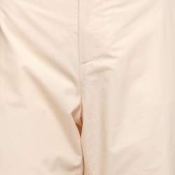 Pre Owned Joseph Cream Cotton Straight Leg Pants M