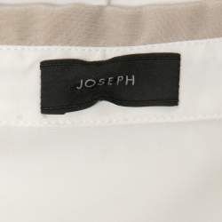 Joseph Cream Cotton Pleated Shirt Dress M