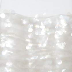 Pre Owned Joseph White Sequined Organza Overlay Lewis Dress S