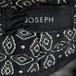 Pre Owned Joseph Black & Green Cravatte Jacquard Duke Trousers M
