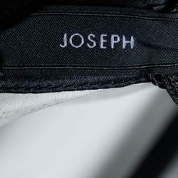 Pre Owned Joseph Cream & Black Paint Printed Silk Pattina Dress L