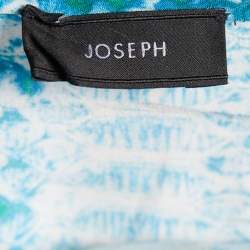 Joseph Blue Snake Printed Silk Shift Dress M