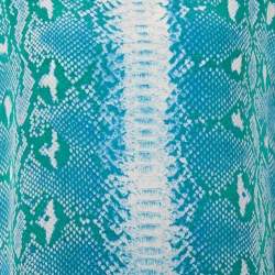 Joseph Blue Snake Printed Silk Shift Dress S