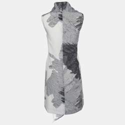 Joseph Monochrome Eagle Printed Silk Neck Scarf Detail Cooper Dress M