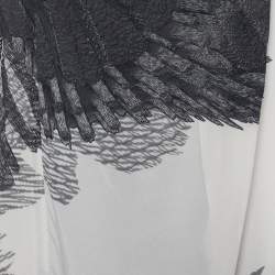 Joseph Monochrome Eagle Printed Silk Neck Scarf Detail Cooper Dress M