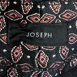 Pre Owned Joseph Black & Burgundy Cravatte Jacquard Duke Trousers M