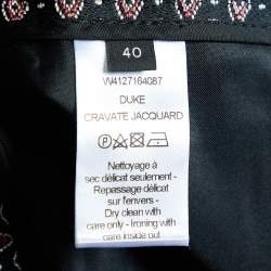 Pre Owned Joseph Black & Burgundy Cravatte Jacquard Duke Trousers M