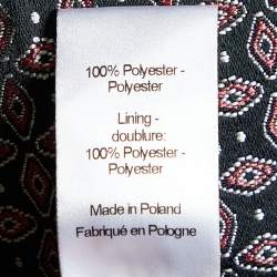 Pre Owned Joseph Black & Burgundy Cravatte Jacquard Duke Trousers M