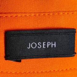 Pre Owned Joseph Orange Silk & Organza Stripe Detail Shirt M