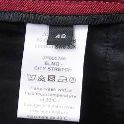 Joseph Burgundy Stretch Denim Jeans M Waist 30"