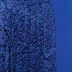 Joseph Blue Crepe & Lace Paneled Skirt M