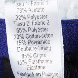 Pre Owned Joseph Cobalt Blue Pleated Lace Detail Courtney Skirt L