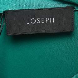 Pre Owned Joseph Green Stretch Crepe Puff Sleeve Midi Dress L