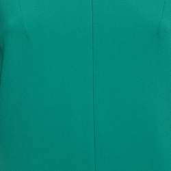 Pre Owned Joseph Green Stretch Crepe Puff Sleeve Midi Dress L