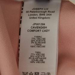 Pre Owned Joseph Pink Comfort Cady Cavendish Straight Fit Pants M