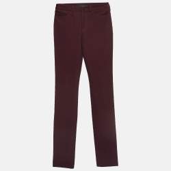 Joseph Burgundy Stretch Knit Skinny Jeans S Waist 24"