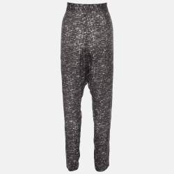 Joseph Grey Water Reptile Print Silk Trousers M