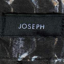 Joseph Grey Water Reptile Print Silk Trousers M