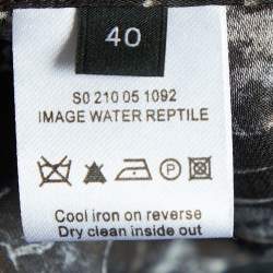 Joseph Grey Water Reptile Print Silk Trousers M