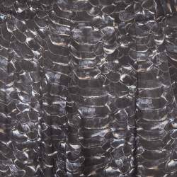 Joseph Grey Water Reptile Print Silk Trousers M