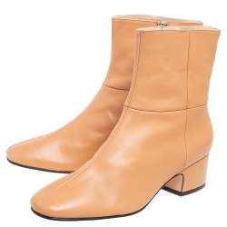 Pre Owned Joseph Tan Leather Chelsea Ankle Boots Size 39