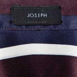 Joseph Multicolor Satin College Stripe Blouse S
