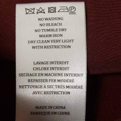 Pre Owned Joseph Burgundy Satin Silk V-Neck Belva Blouse M