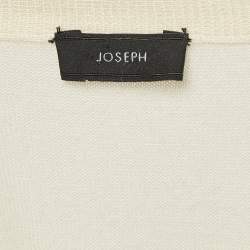 Pre Owned Joseph Cream Cashmere Knit V-Neck Sweater S