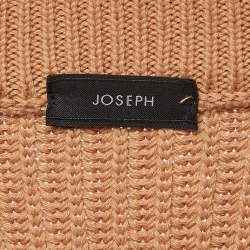 Joseph Brown Rib Knit Tie-Up Detail Sweater S