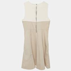 مملوكة مس بقًا Joseph Beige Poplin & Silk Sleeveless Mini Dress S