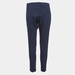 Joseph Navy Blue Stretch Gabardine Ankle Length Pants M