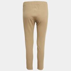 Joseph Brown Stretch Gabardine Tight Fit Leggings M
